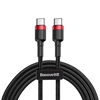 Изображение Baseus Baseus CATKLF-H91 USB-C - USB-C PD QC cable 60W 3A 480Mb/s 2m - black and red