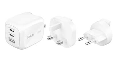 Picture of Belkin BOOST Charge 70W Charger 2xUSB-C PD 1xUSB-A wh.WCH018hqWH