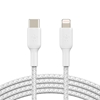 Изображение Belkin Lightning/USB-C Cable 2m braided, mfi cert., white