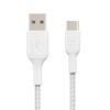 Picture of Belkin USB-C/USB-A Cable 2m braided, white CAB002bt2MWH