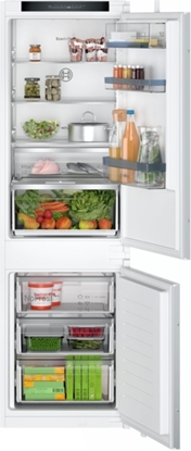 Attēls no Bosch | Refrigerator | KIN86VSE0 Series 4 | Energy efficiency class E | Built-in | Combi | Height 177.5 cm | No Frost system | Fridge net capacity 184 L | Freezer net capacity 76 L | 35 dB | White