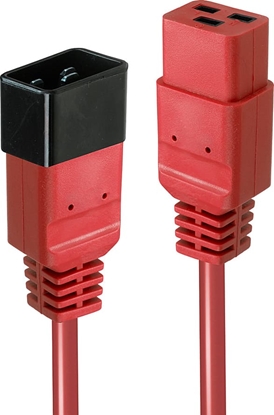 Attēls no CABLE POWER IEC EXTENSION 3M/RED 30125 LINDY