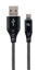 Picture of Cablexpert | Premium cotton braided Type-C USB charging and data cable, 1 m | CC-USB2B-AMCM-1M-BW