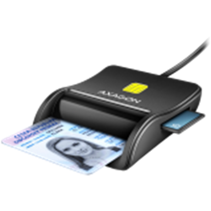 Picture of CARD READER FLAT SMARTCARD 4SL/USB2.0 1.3M CRE-SM3SD AXAGON