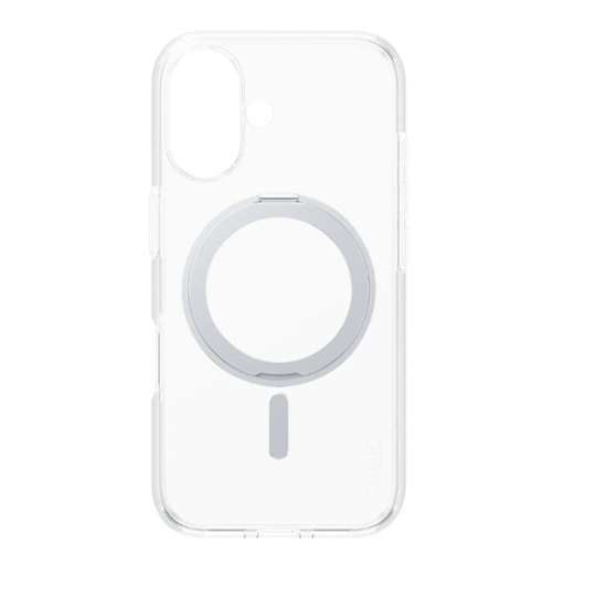 Picture of CARE Feature Case | Back cover | Apple | iPhone 16 | Recycled plastic | Silver | Kickstand & MagSafe