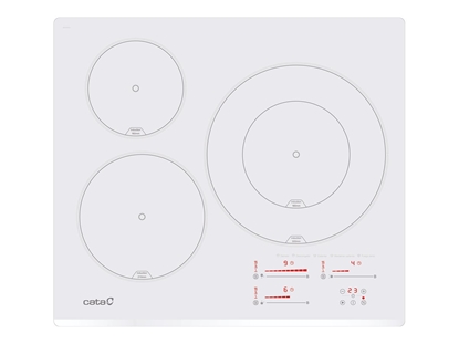 Picture of CATA Hob | INSB 6030 WH | Induction | Number of burners/cooking zones 3 | Slider touch | White