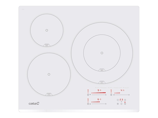 Picture of CATA Hob | INSB 6030 WH | Induction | Number of burners/cooking zones 3 | Slider touch | White