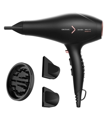 Picture of Cecotec Hair Dryer | Ionicare 5350 Powershine Fire | 2600 W | Number of temperature settings 3 | Ionic function | Diffuser nozzle | Black