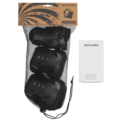 Attēls no Ceļu, elkoņu un plaukstu sargi SHIELD S izm BK