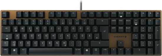 Изображение Cherry KC 200 MX tastatūra Universāls USB QWERTZ Vācu Melns, Bronza