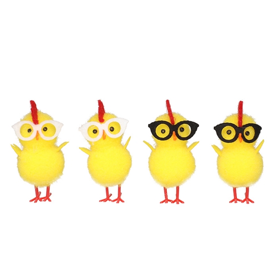 Изображение Dekors Lieldienu Verso Cālis ar brillēm 6cm 4gab.