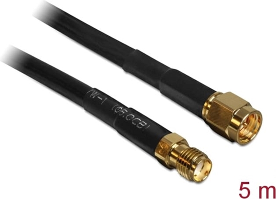 Изображение Delock Antenna Cable SMA plug > SMA jack CFD/RF200 5 m low loss