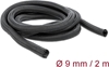 Picture of Delock Braided Sleeve self-closing 2 m x 9 mm black
