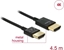 Изображение Delock Cable High Speed HDMI with Ethernet - HDMI-A male > HDMI-A male 3D 4K 4.5 m Active Slim High Quality