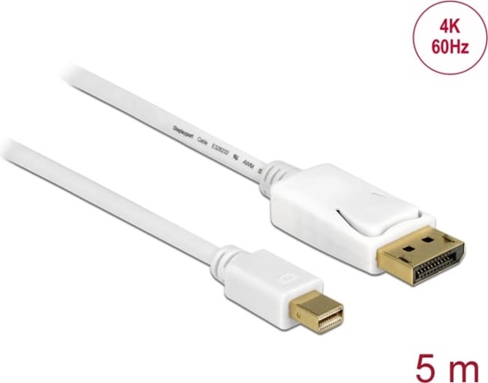 Изображение Delock Cable Mini DisplayPort 1.2 male > DisplayPort male 4K 60 Hz 5.0 m