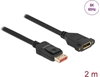 Изображение Delock DisplayPort extension cable panel-mount 8K 60 Hz 2 m