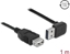 Attēls no Delock Extension cable EASY-USB 2.0 Type-A male angled up / down > USB 2.0 Type-A female black 1 m