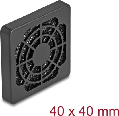 Attēls no Delock Fan Grill with Dust Filter 40 x 40 mm black