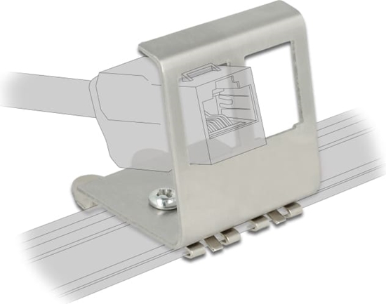 Picture of Delock Keystone Metal Mounting 2 Port for DIN rail