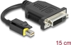 Picture of Delock Mini DisplayPort 1.1 to DVI adapter with latch passive