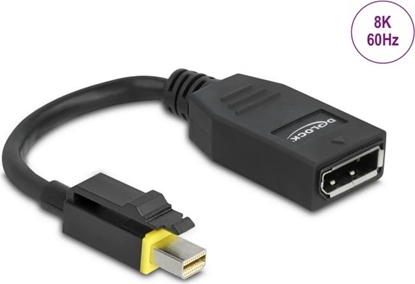 Attēls no Delock Mini DisplayPort 1.4 to DisplayPort adapter with latch 8K 60 Hz
