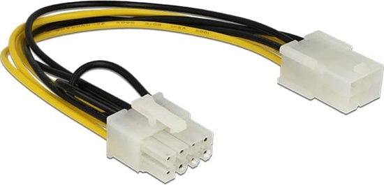 Picture of Delock Power Cable PCI Express 6 pin female > PCI Express 8 pin male 20 cm