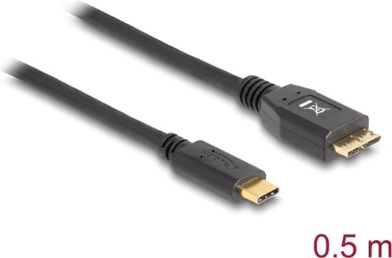 Изображение Delock USB 10 Gbps Cable USB Type-C™ male to USB Type Micro-B male 0.5 m