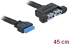 Picture of Delock USB 5 Gbps Cable Pin Header female to 2 x USB Type-A female adjacent 45 cm