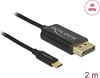 Picture of Delock USB cable Type-C to DisplayPort (DP Alt Mode) 4K 60 Hz 2 m coaxial