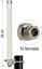 Изображение Delock WLAN 802.11 ac/a/h/b/g/n Antenna N jack 6 - 8 dBi 28 cm omnidirectional fixed pole mount white outdoor