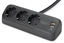 Picture of Digitus 3-way office socket strip with 2x USB-A and 1x USB-C connections, black