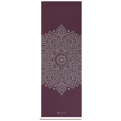 Attēls no Gaiam Midnight Plum Sundial Flower Jogas paklājiņš 5mm 65734