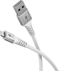 Изображение Goobay Lightning USB-A Supersoft Textile Cable with Metal Plugs, 2 m, white