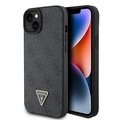 Attēls no Guess Leather 4G Diamond Triangle Back Case for Apple iPhone 15
