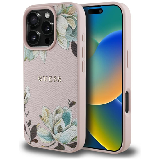 Изображение Guess PU Grained Magnolia MagSafe Case for Apple iPhone 16 Pro