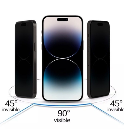 Изображение iLike Apple IPHONE 16 PRO /17 Tempered Privacy Glass Black