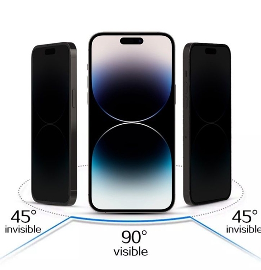 Изображение iLike Apple IPHONE 16 PRO /17 Tempered Privacy Glass Black