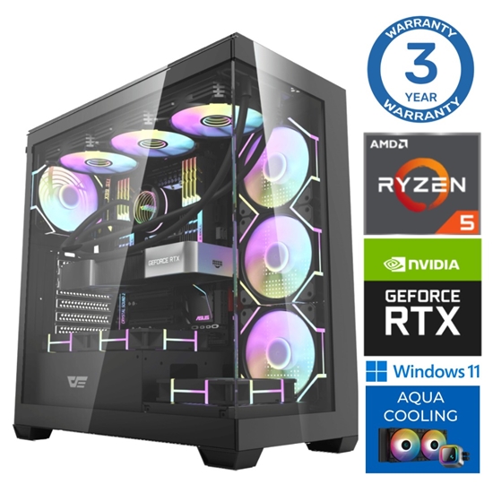 Изображение INTOP AQUA Ryzen 5 9600X 32GB DDR5 1TB SSD M.2 NVME RTX5070 12GB WIN11