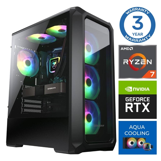 Изображение INTOP AQUA Ryzen 7 7700X 64GB DDR5 1TB SSD M.2 NVME RTX5060Ti 8GB no-OS
