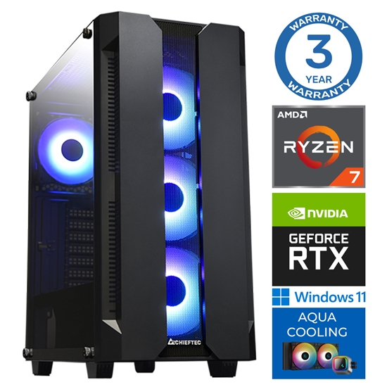 Изображение INTOP AQUA Ryzen 7 7700X 64GB DDR5 2TB SSD M.2 NVME RTX5050 8GB WIN11