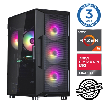 Picture of INTOP Ryzen 5 5500 16GB 500SSD M.2 NVME RX580 8GB no-OS