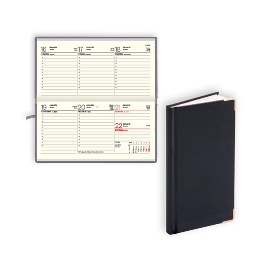 Picture of Kabatas plānotājs 2026.gadam EKO Lady, nedēļa, 163x82 mm, balacron, melns