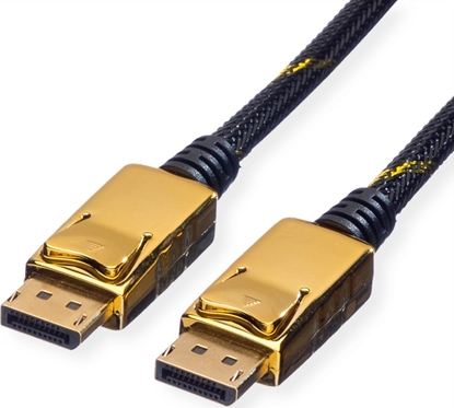 Изображение Kabelis DisplayPort , DP-DP, M/M, 3 m, Roline Gold
