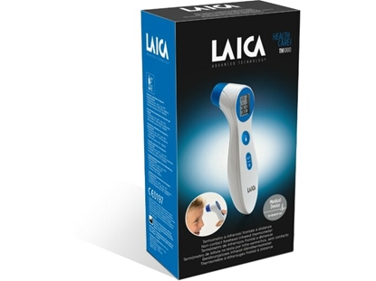 Attēls no LAICA THERMOMETER DIGITAL CONTACTLESS INFRARED FOR HEAD, EAR AND LIQUIDS TH1000