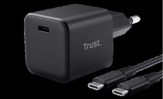 Изображение Lādētājs Trust Maxo Ultra-small 65W GaN USB-C Black + 2m cable