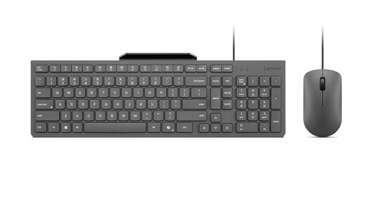 Picture of Lenovo Accessories 310 USB-A Wired Combo - US English | Lenovo Keyboard and Mouse | Wired with Phone holder | EN