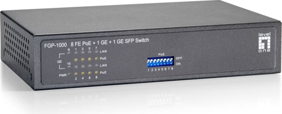 Picture of LevelOne FGP-1000 10-Port-Fast Ethernet-PoE-Switch