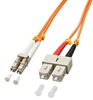 Picture of Lindy 5.0m OM2 LC - SC Duplex fibre optic cable 5 m Orange