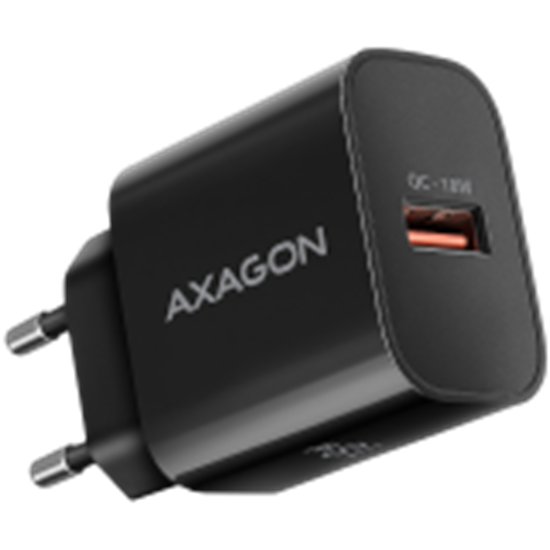 Picture of MOBILE CHARGER WALL USB 18W/1PORT BLACK ACU-QC18 AXAGON