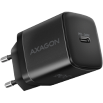 Изображение MOBILE CHARGER WALL USB-C 30W/1PORT BLACK ACU-PD30 AXAGON
